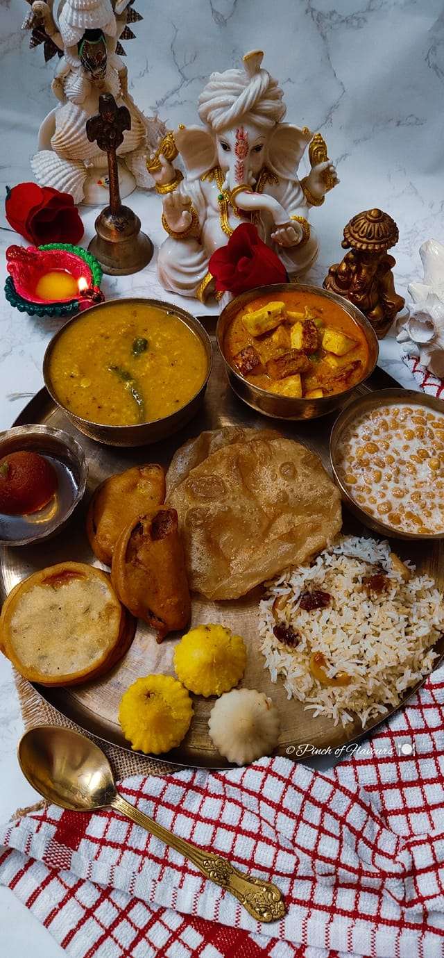 Ganpati Puja Vegetarian Thali