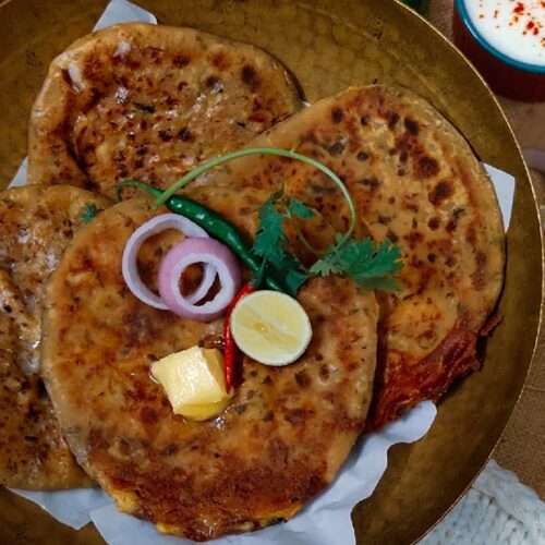 Aloo Cheese Paratha Recipe Stuffed Potato Cheese Flatbread Lunch