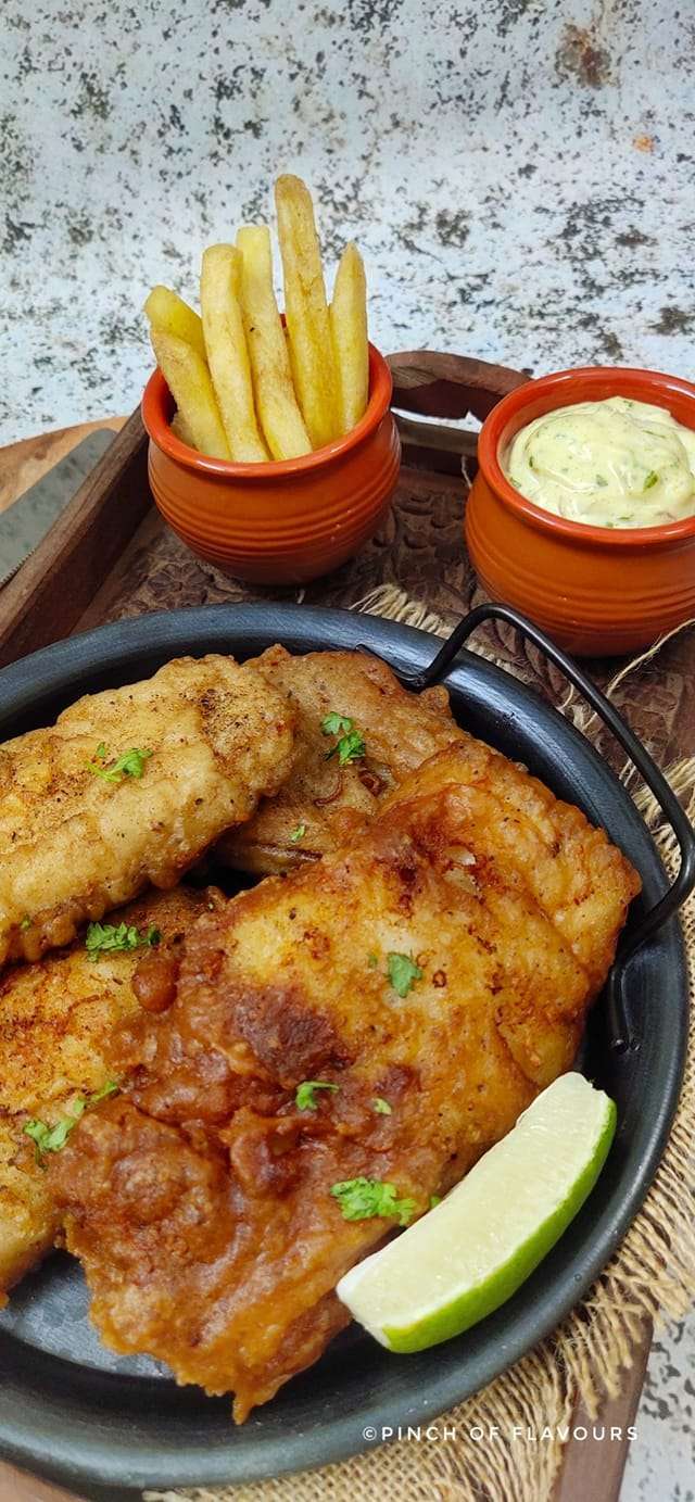 Beer Battered Fish With Tartar Sauce