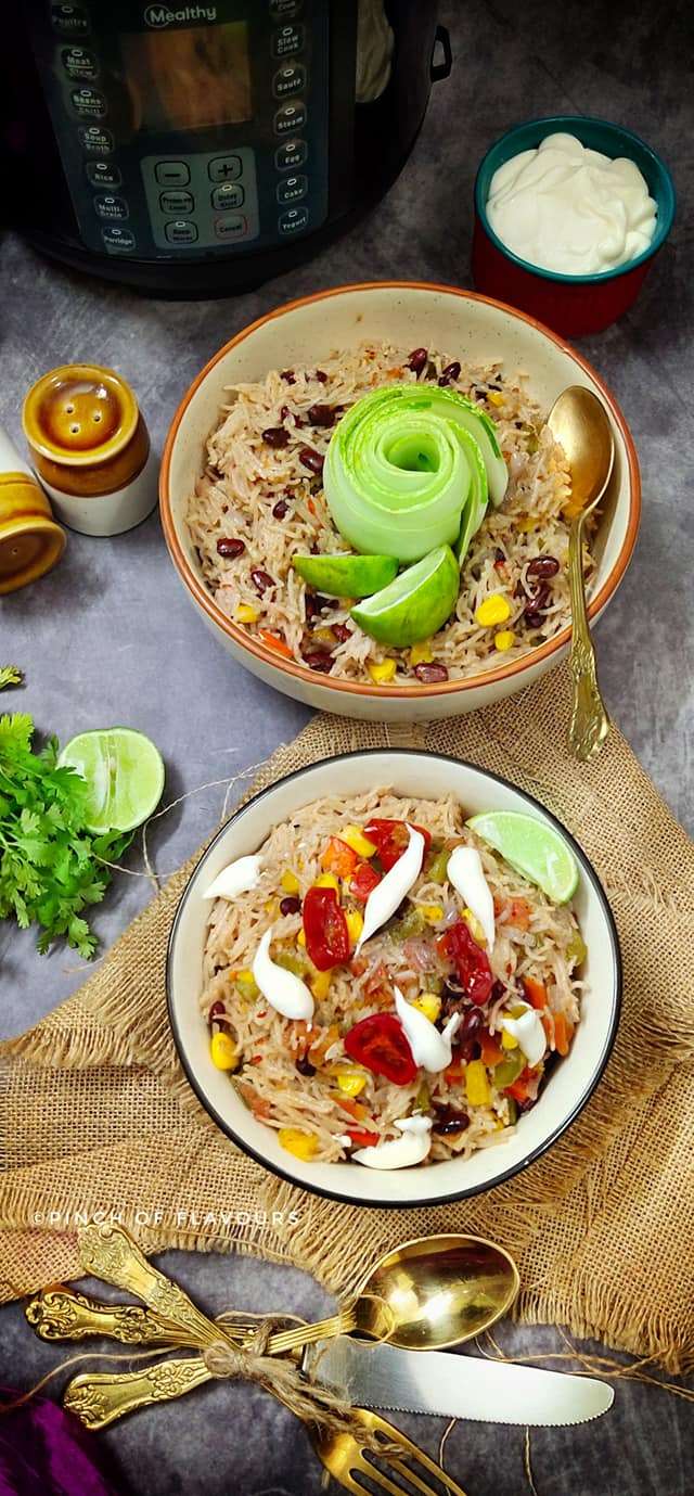Mexican fiesta rice - Instant Pot Recipe 
