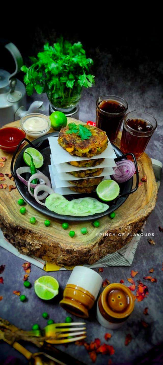 Samosa Patties With Olives And Peas - Air Fried