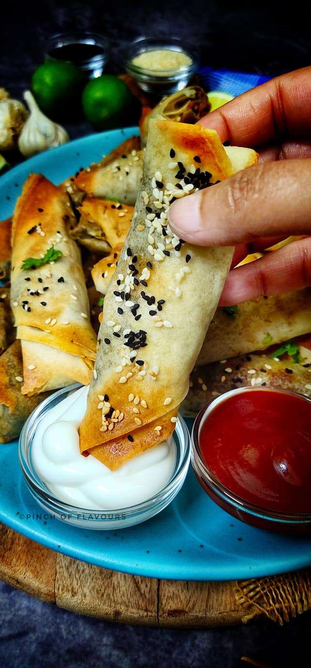 Turkish Air Fried Borek | Vegan spinach and cheese rolls | Vegan snacks
