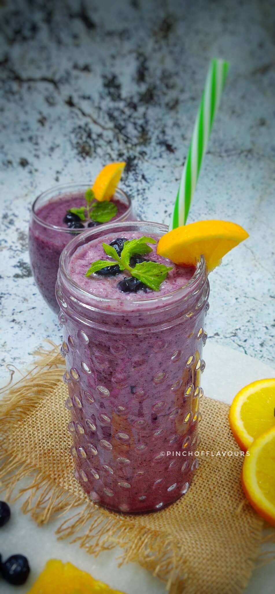 Blueberry Orange Smoothie - breakfast smoothie recipes.