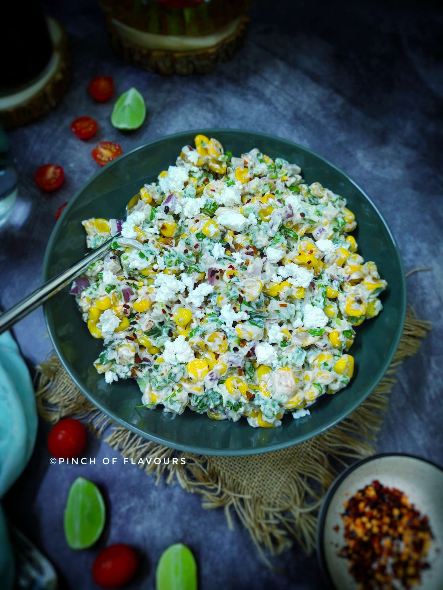 Mexican corn salad - Roasted corn salad mexican