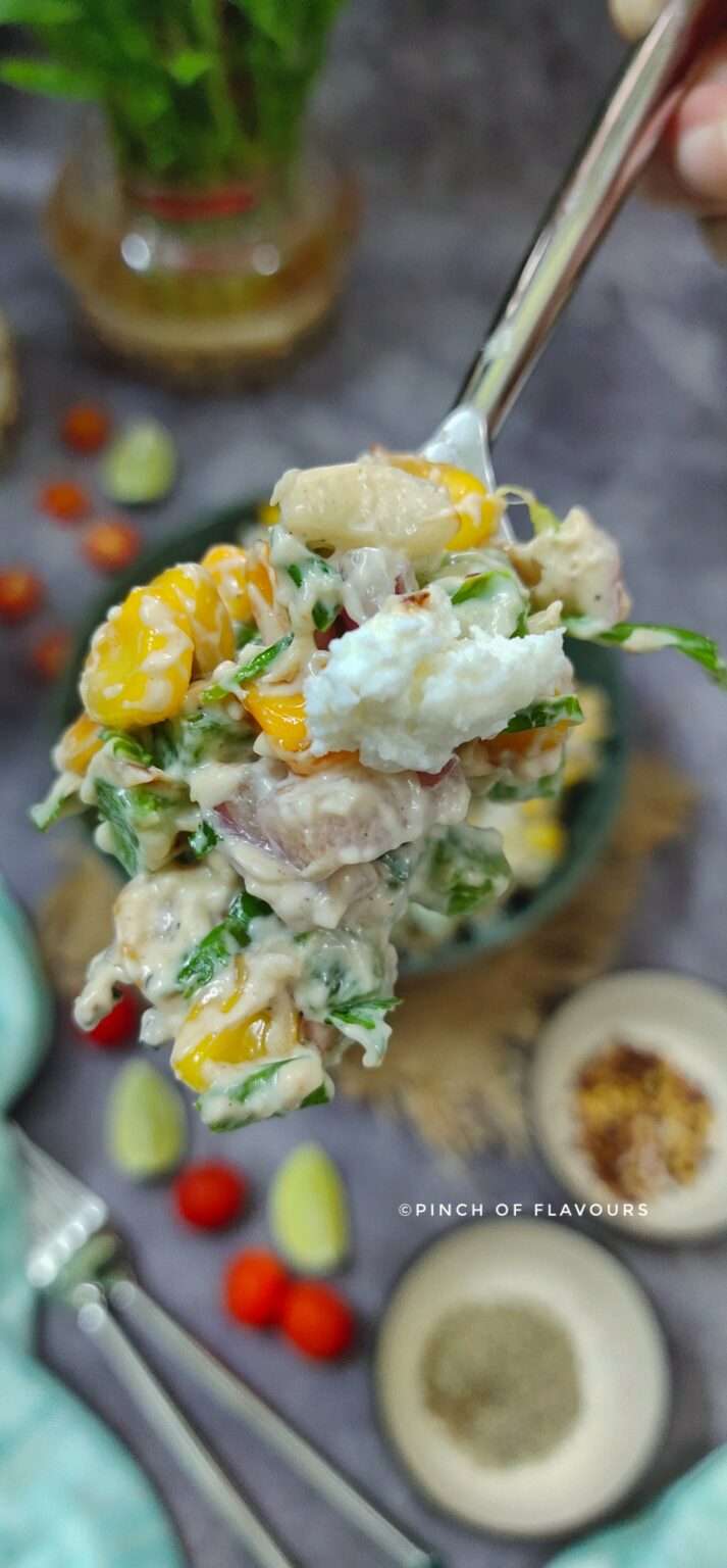 Mexican corn salad - Roasted corn salad mexican - Breakfast