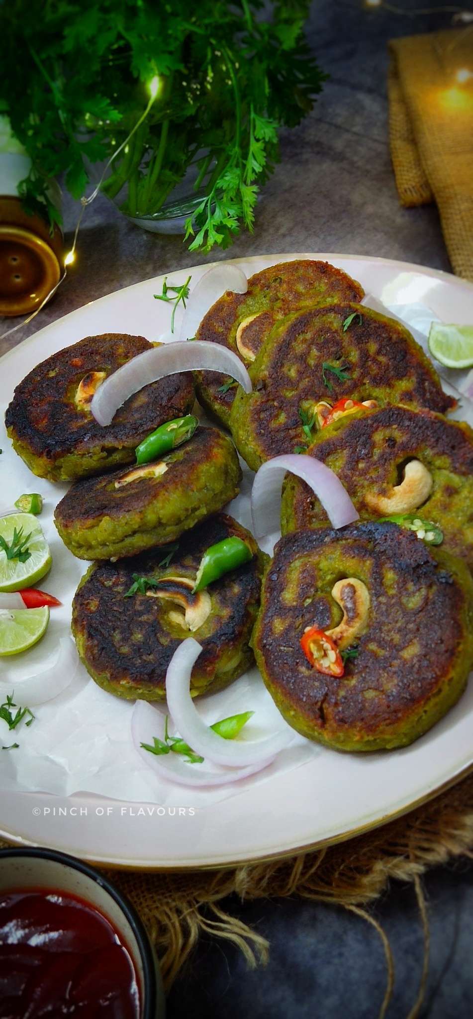 Hara Bhara Kebab (Spinach Peas Patties)