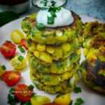 Air Fryer Zucchini And Corn Fritters.