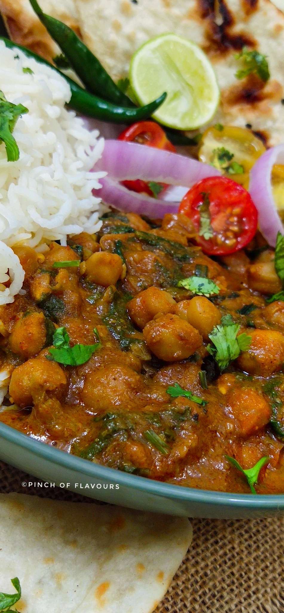 Instant Pot Chickpea Spinach Curry – Chana Saag Recipe
