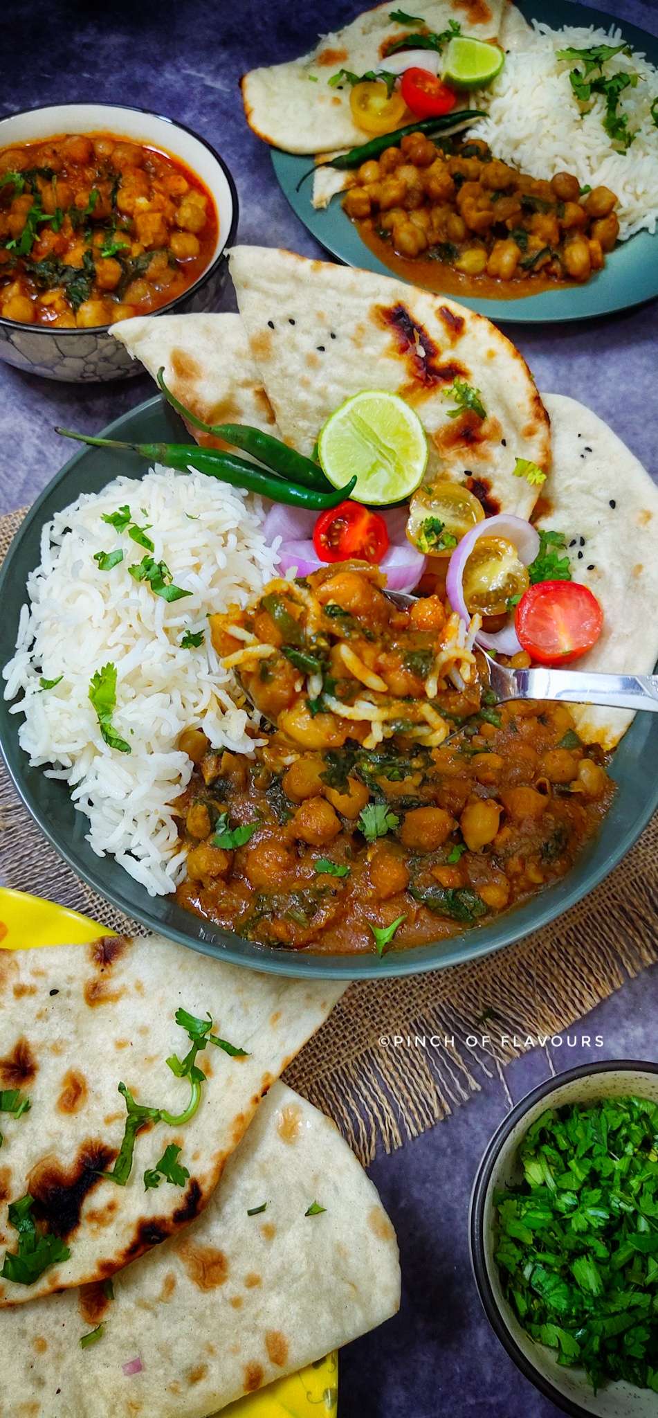 Instant Pot Chana Saag – Chickpea Spinach Curry