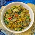 Low Carb Spinach & Mushroom Cauliflower Rice