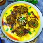 Palak Kadhi pakora/spinach fritter Kadhi - Air Fryer Recipe