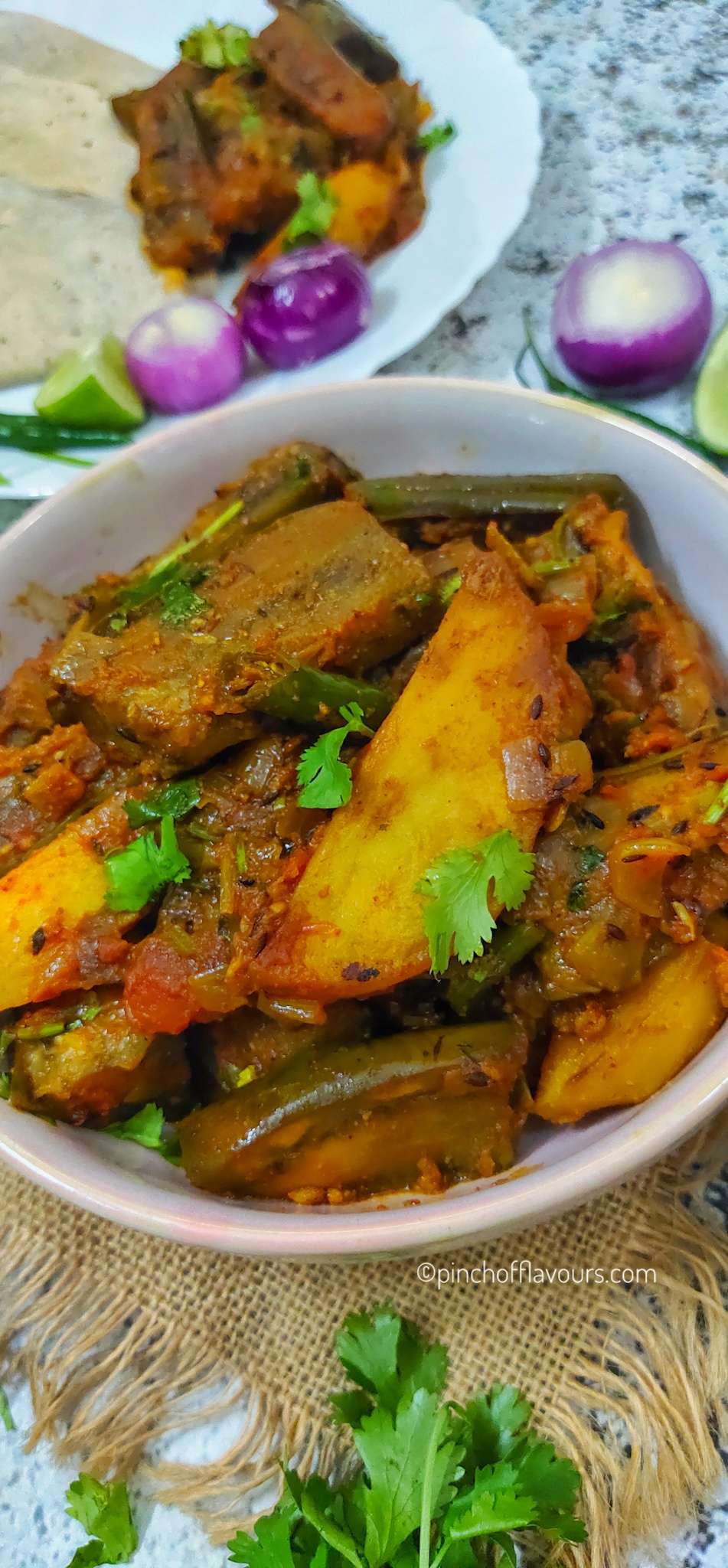 Aloo Baingan Recipe - Potato And Eggplant Curry