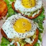 Air Fryer Hash Brown Avocado Toast With Egg