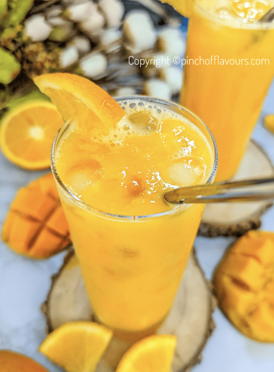 Refreshing Orange Mango Juice