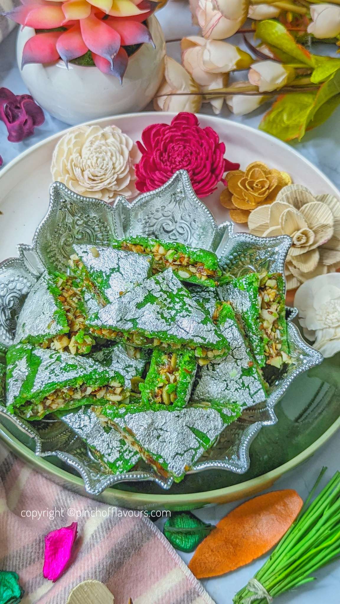 No Cook Kaju Katli Paan Sandwich Mithai Recipe - Happy Diwali Sweets