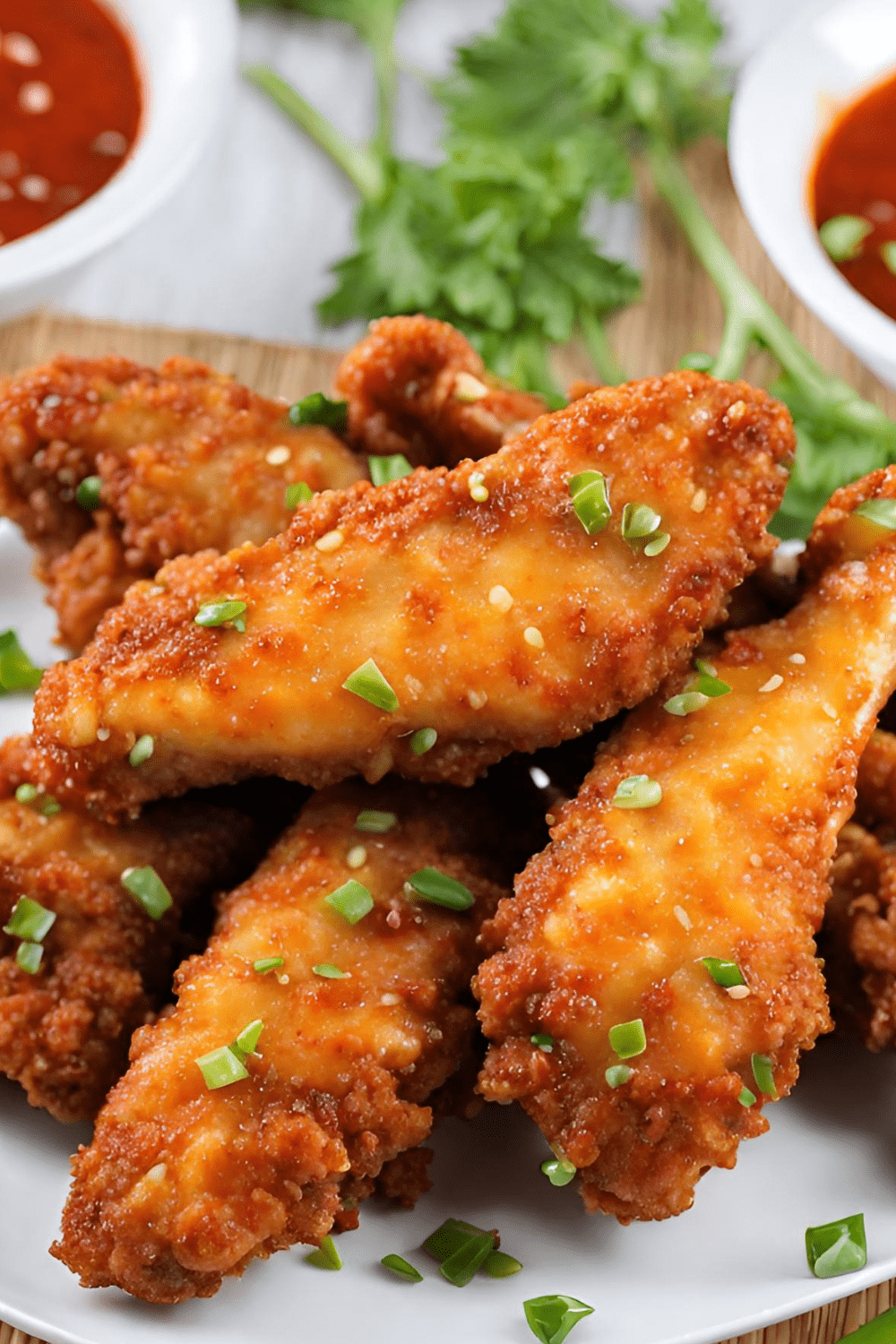 Air Fryer Frozen Chicken Wings In Chili Garlic Butter Sauce